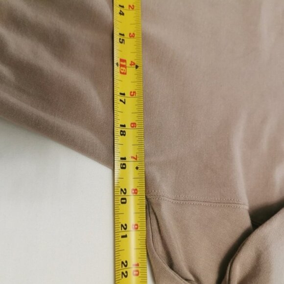 RW&CO. Ecovero Sweatshirt Dress | Brown Drawstring T-Shirt Dress | Medium - Picture 4 of 8